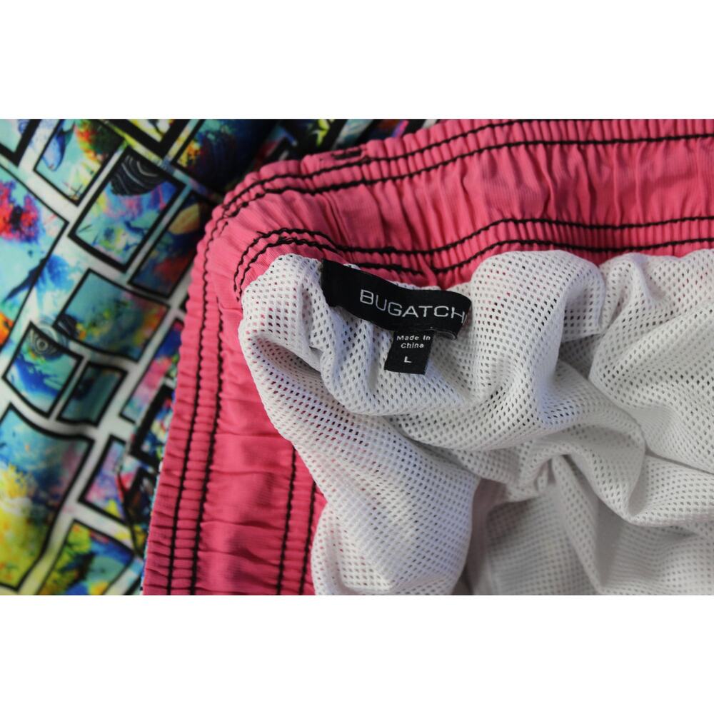 Bugatchi Swim Trunks Mens size Large Tropical Print Mesh Lining - Picture 6 of 8